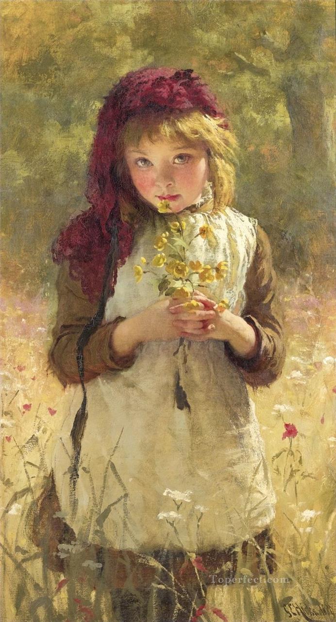 Lovely Little Girl 2 impressionism Oil Paintings